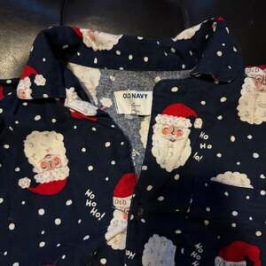 Old Navy Men's Flannel Christmas Pajama  Santa Clause  size M